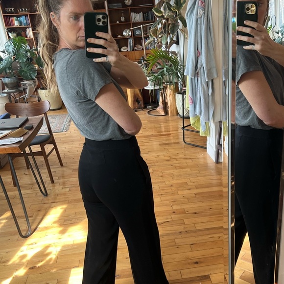 Babaton 1-01 wide leg black trousers size 6. - Picture 2 of 4